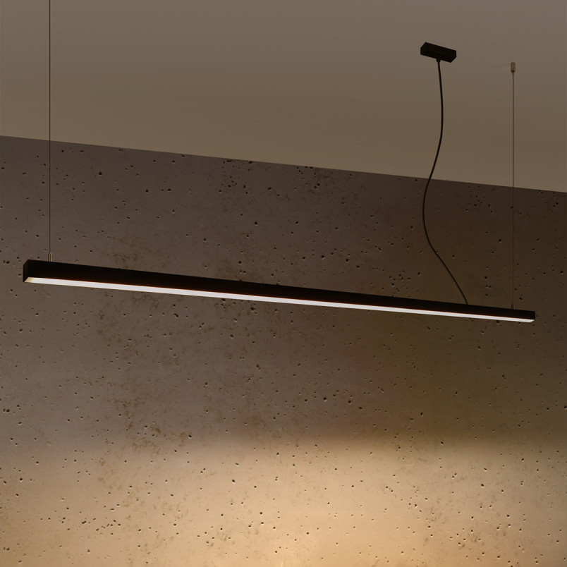 Lampa wisząca Pinne LED 200cm czarna | Thoro - Nowoczesne oświetlenie