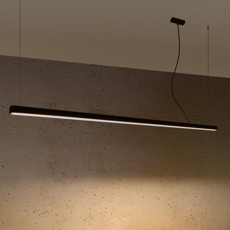 Lampa wisząca Pinne LED 200cm czarna | Thoro - Nowoczesne oświetlenie