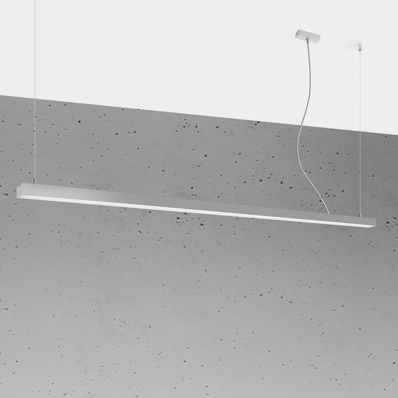 Lampa wisząca LED Pinne 200cm szara - Thoro | Nowoczesne oświetlenie