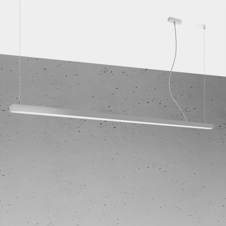 Lampa wisząca LED Pinne 200cm szara - Thoro | Nowoczesne oświetlenie