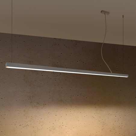 Lampa wisząca LED Pinne 200cm szara - Thoro | Nowoczesne oświetlenie