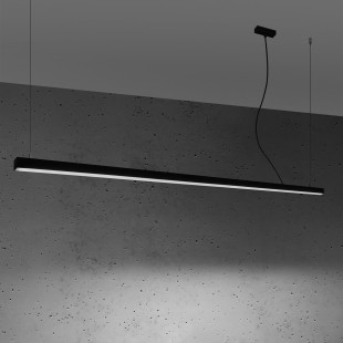 Lampa wisząca LED Pinne 200cm czarna - Thoro | Sklep z lampami