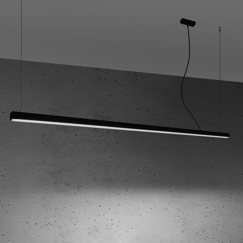 Lampa wisząca LED Pinne 200cm czarna - Thoro | Sklep z lampami
