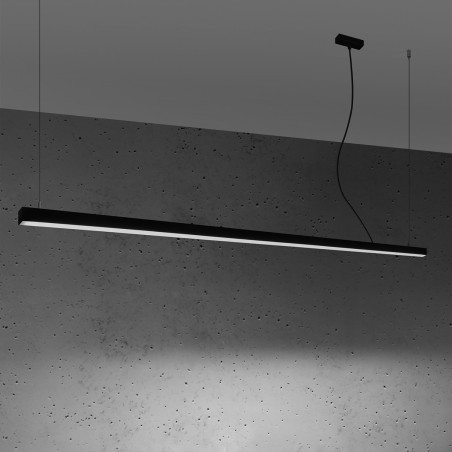 Lampa wisząca LED Pinne 200cm czarna - Thoro | Sklep z lampami