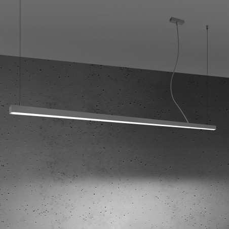 Lampa wisząca LED Pinne 200cm szara Thoro | Nowoczesny design