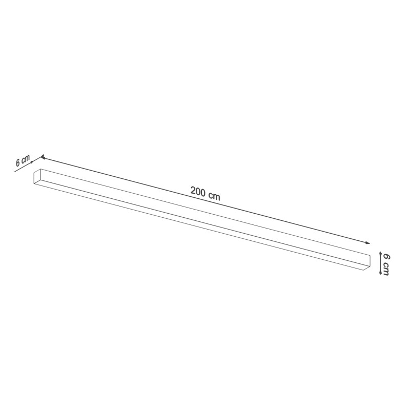Kinkiet liniowy LED Thoro Pinne 200cm - Nowoczesne oświetlenie