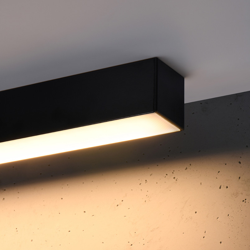 Plafon LED Pinne 200cm czarny Thoro | Oświetlenie LED