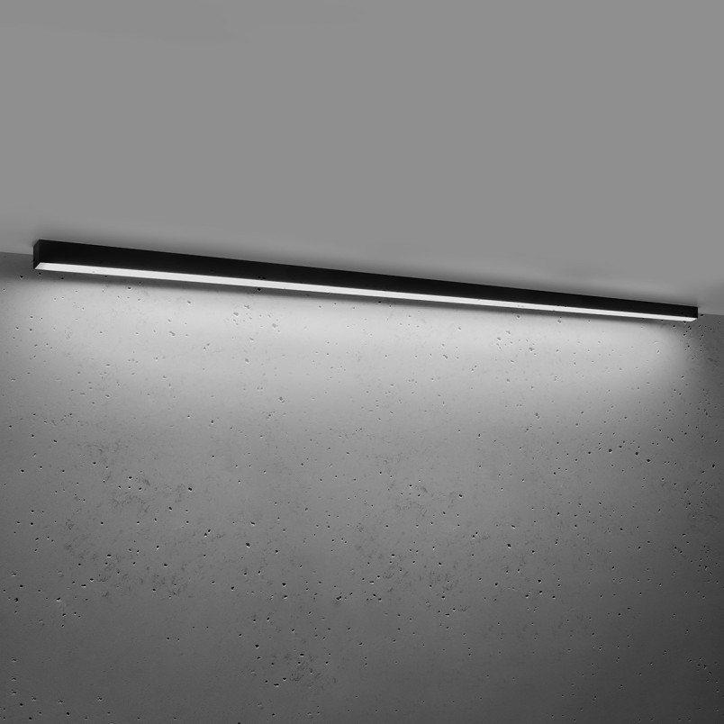Plafon LED Pinne 200cm czarny Thoro | Oświetlenie LED