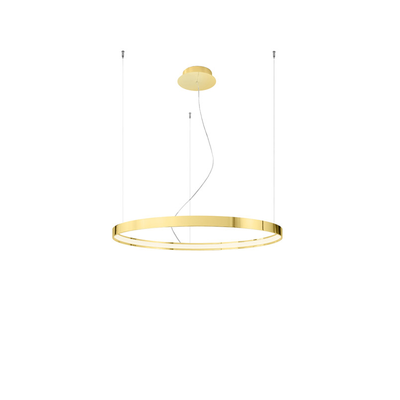 Żyrandol Rio Thoro: Złoty, LED, 78cm - Nowoczesny Design