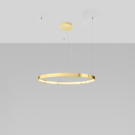 Żyrandol Rio Thoro: Złoty, LED, 78cm - Nowoczesny Design