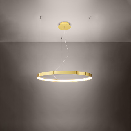 Żyrandol Rio Thoro: Złoty, LED, 78cm - Nowoczesny Design