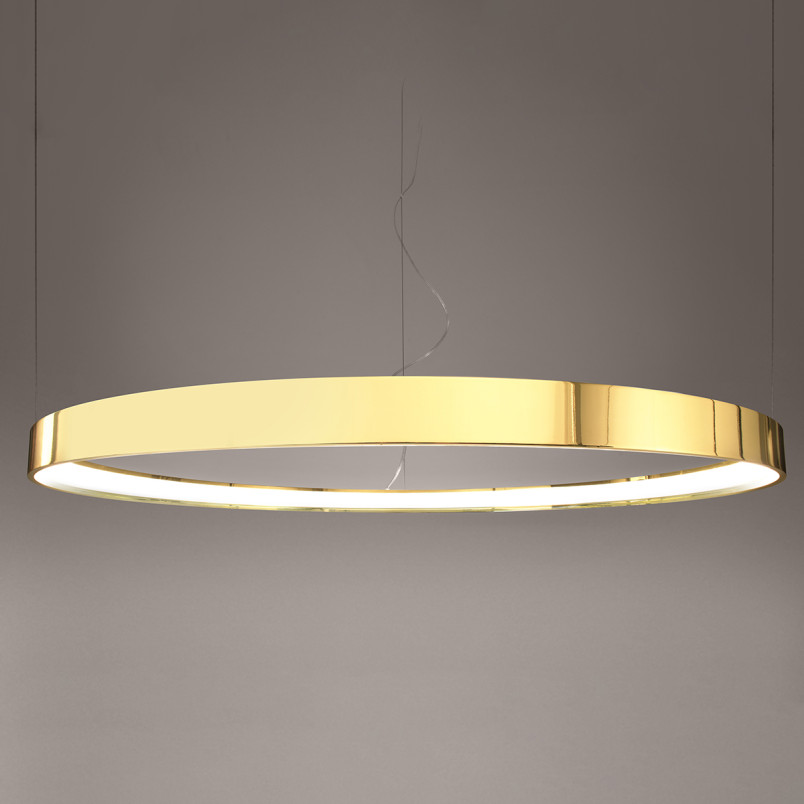 Żyrandol Rio Thoro: Złoty, LED, 78cm - Nowoczesny Design