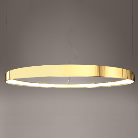 Żyrandol Rio Thoro: Złoty, LED, 78cm - Nowoczesny Design
