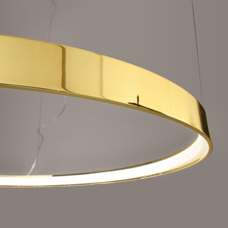 Żyrandol Rio Thoro: Złoty, LED, 78cm - Nowoczesny Design
