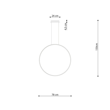 Lampa wisząca Rio LED Thoro - Nowoczesny design, 78cm