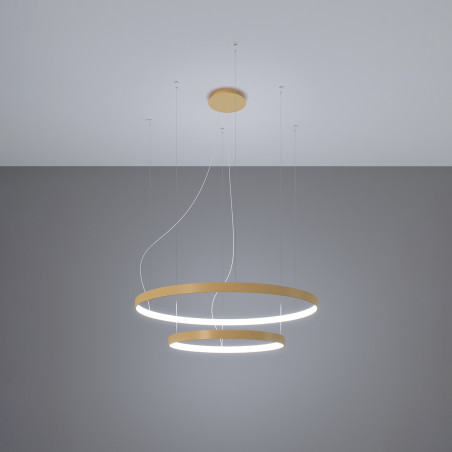 Żyrandol LED Rio II Thoro - Nowoczesny design, złoty