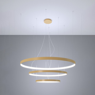 Żyrandol LED Rio III Thoro - Nowoczesny Design, Złoty