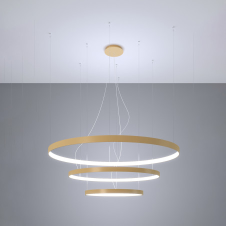 Żyrandol LED Rio III Thoro - Nowoczesny Design, Złoty