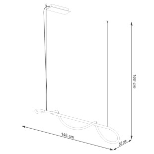 Lampa wisząca LED Thoro Galakse - Nowoczesny design z pilotem