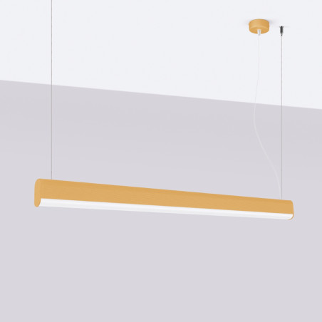 Lampa wisząca Thoro Farge 120cm | Złota LED z pilotem