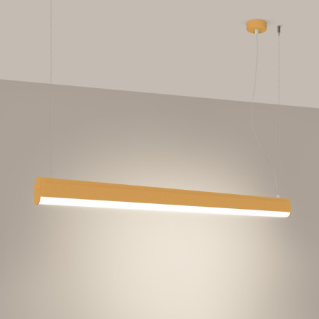 Lampa wisząca Thoro Farge 120cm | Złota LED z pilotem
