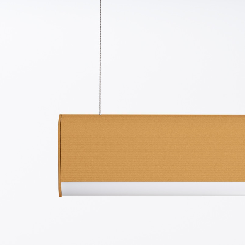 Lampa wisząca Thoro Farge 120cm | Złota LED z pilotem