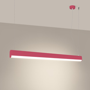 Lampa wisząca LED różowa Thoro | Pilot, Ściemniacz | 120cm