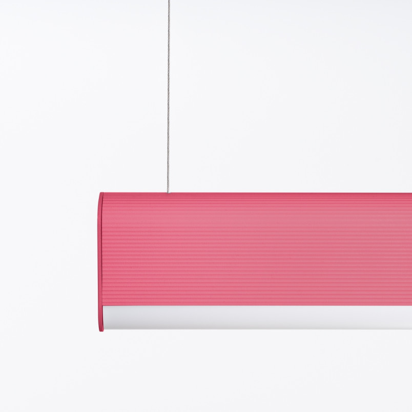 Lampa wisząca LED różowa Thoro | Pilot, Ściemniacz | 120cm