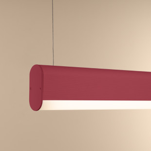 Lampa wisząca LED różowa Thoro | Pilot, Ściemniacz | 120cm
