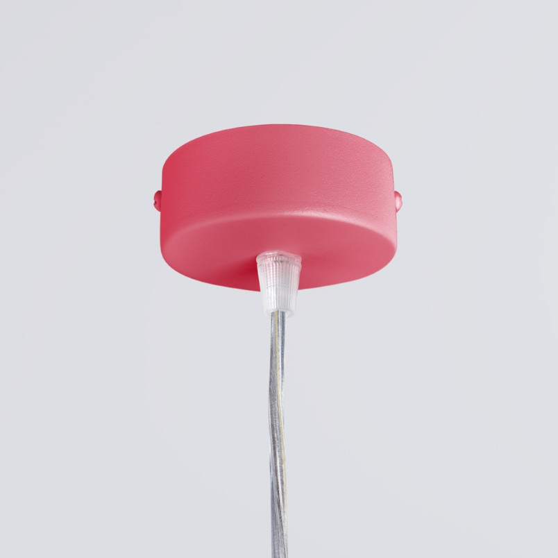 Lampa wisząca LED różowa Thoro | Pilot, Ściemniacz | 120cm
