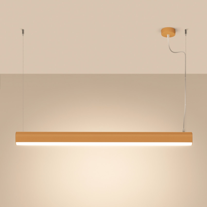Lampa wisząca LED Thoro Farge 120cm - Złota, z Pilotem
