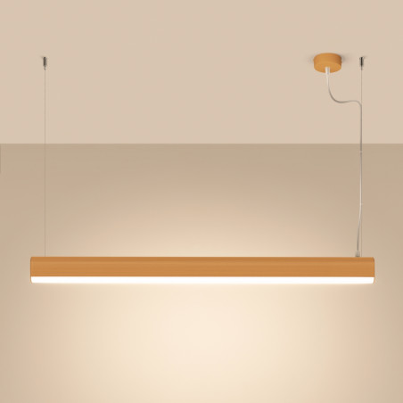 Lampa wisząca LED Thoro Farge 120cm - Złota, z Pilotem