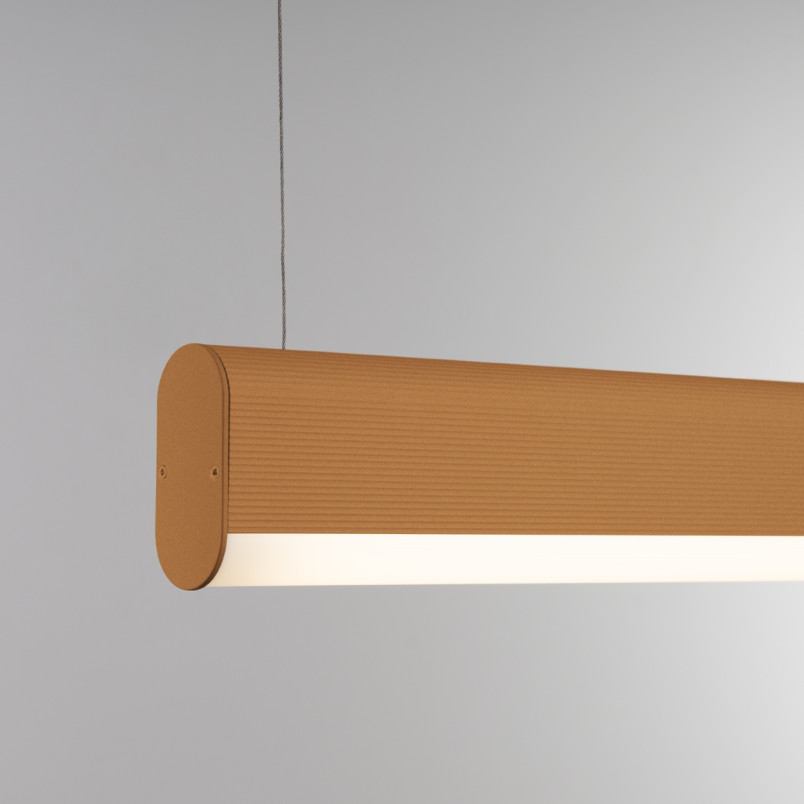Lampa wisząca LED Thoro Farge 120cm - Złota, z Pilotem