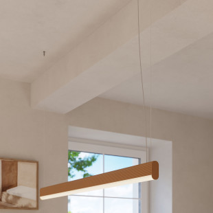 Lampa wisząca LED Thoro Farge 120cm - Złota, z Pilotem