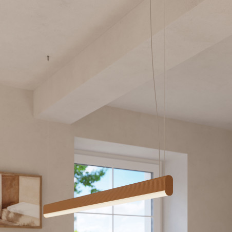 Lampa wisząca LED Thoro Farge 120cm - Złota, z Pilotem