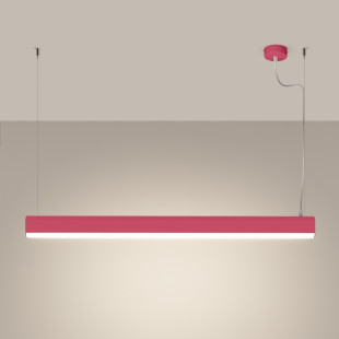 Lampa wisząca LED różowa Thoro 120cm - Pilot, Ściemniacz
