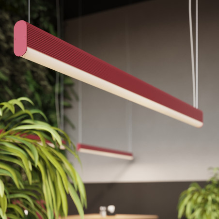 Lampa wisząca LED różowa Thoro 120cm - Pilot, Ściemniacz