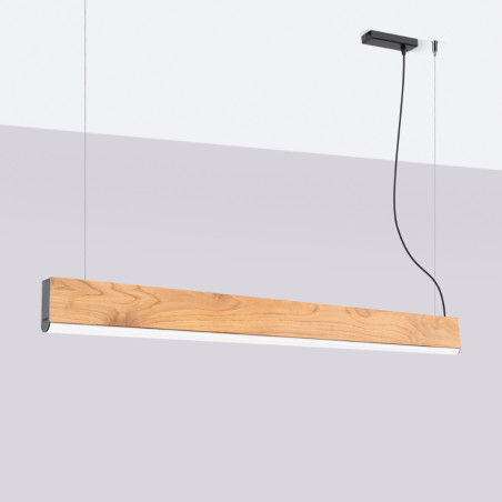 Lampa wisząca drewniana Lykke 120cm LED | Thoro