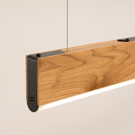 Lampa wisząca drewniana Lykke 120cm LED | Thoro