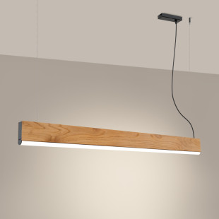 Lampa wisząca drewniana Lykke 120cm LED | Thoro