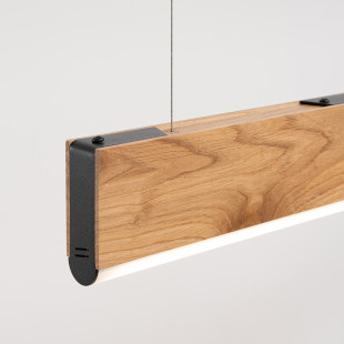 Lampa wisząca drewniana Lykke 120cm LED | Thoro