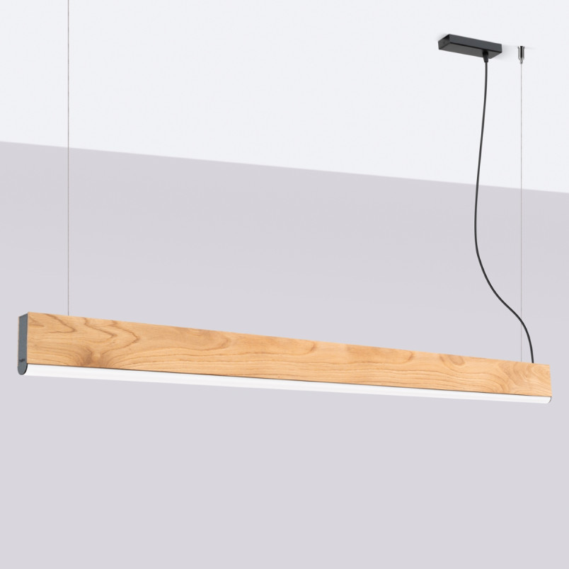 Lampa wisząca drewniana Lykke 150cm LED | Thoro