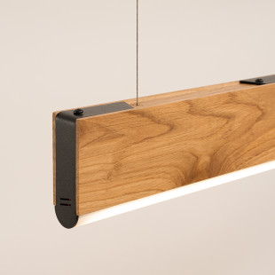 Lampa wisząca drewniana Lykke 150cm LED | Thoro