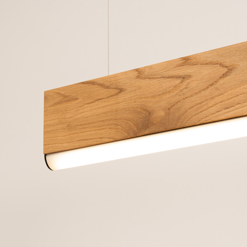 Lampa wisząca drewniana Lykke 150cm LED | Thoro