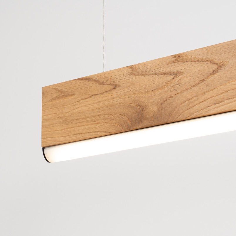 Lampa wisząca drewniana Lykke 150cm LED | Thoro