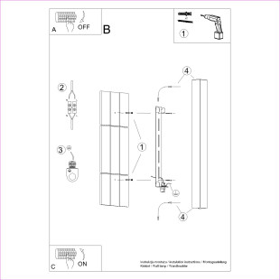 Kinkiet Freya 60cm biały Thoro | Minimalistyczny design