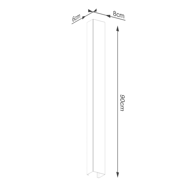 Kinkiet Freya 90cm biały Thoro | Minimalistyczny design