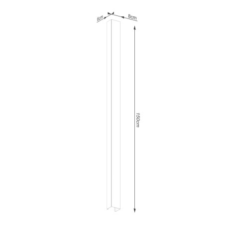 Kinkiet pionowy Freya 150cm biały Thoro - Minimalistyczny design