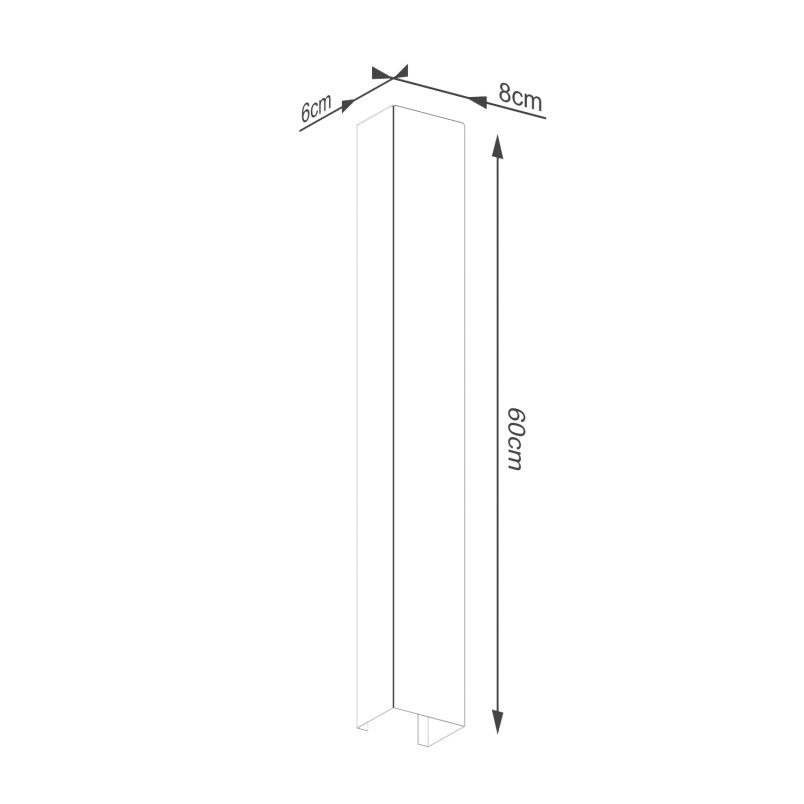 Kinkiet Freya 60cm czarny Thoro | Minimalistyczny design