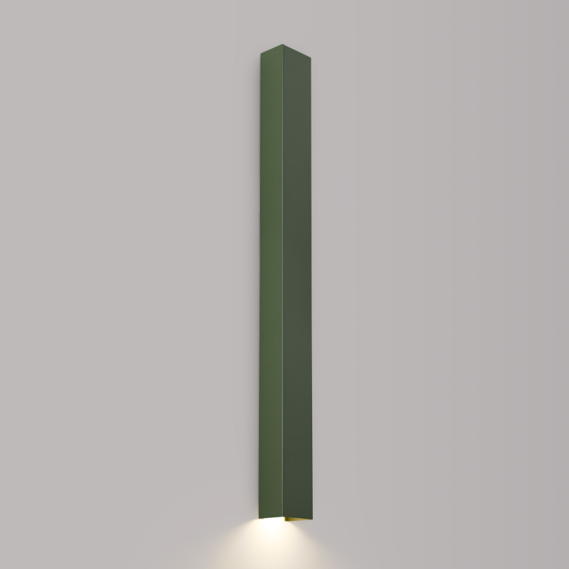 Kinkiet Freya 90cm, zielony oliwkowy | Thoro - Minimalistyczny design